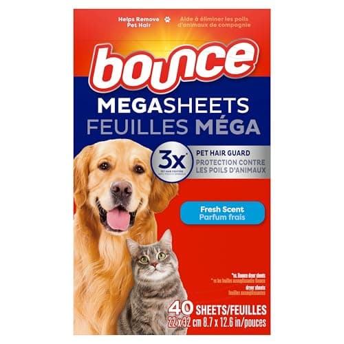 Bounce Dryer Sheets, Pet Hair And Lint Guard, Mega Size, Fresh Scent, 40 Count — view 2