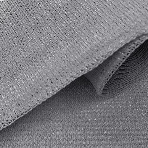 Alion Home Sun Shade Panel Privacy Screen with Grommets on 4 Sides for Outdoor, Patio, Awning, Window Cover, Pergola (10' x 10', Light Grey) — view 4
