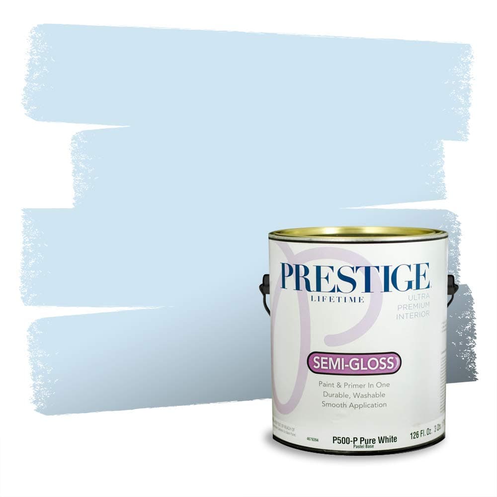 PRESTIGE Paints Interior Paint and Primer In One, 1-Gallon, Semi-Gloss, Comparable Match of Valspar* Dewdrop* — view 677