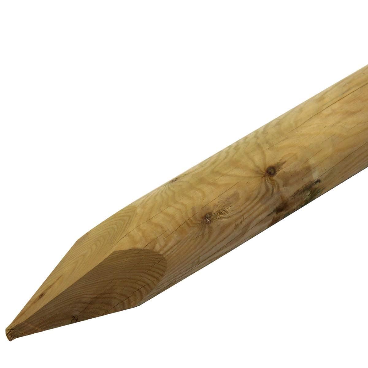 Suregreen Premium Round Wooden Stakes 1.2m x 50mm – Pack of 10 Pressure-Treated Softwood Posts for Durable Garden Fencing, Tree Support & Landscaping Projects — view 9