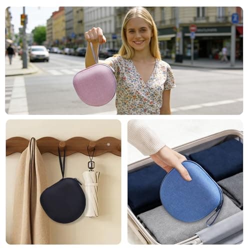 Headphone Case Compatible with BERIBES/TOZO/KVIDIO/Beats/Soundcore Anker Noise Cancelling Over-Ear Headphones, Dark Blue — view 4