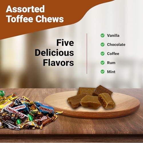 Toffee Candy Assorted, 1 Pound Bulk Bag, Individually Wrapped, 5 Flavors — view 4
