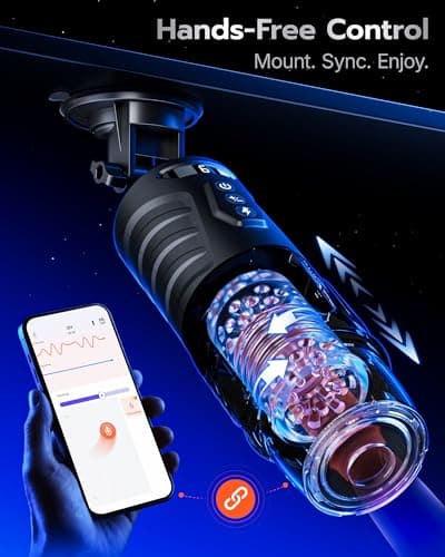 Automatic Male Masturbator Sex Toys for Men - EINSEO Adult Male Sex Toys Penis Pump with 7 Thrusting & Rotating Modes, Pocket Pussy Sex Machine with LCD Display & Suction Base Adult Sex Toy & Games — view 3