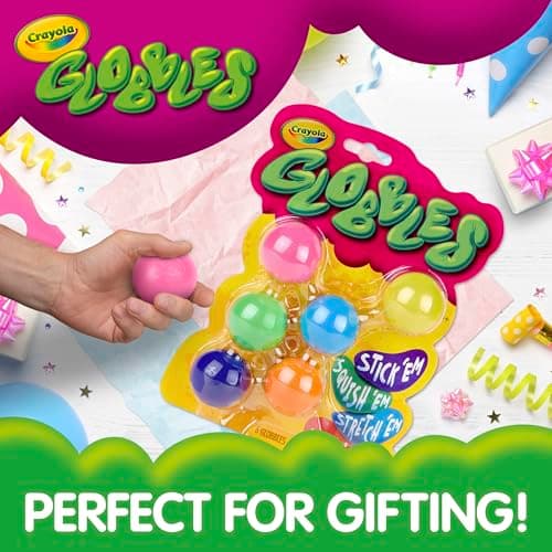 Crayola Globbles Fidget Toy (6ct), Sticky Stress Ball for Adults & Kids, Squishy Balls, Calming Sensory Gifts for Stress Relief — view 7