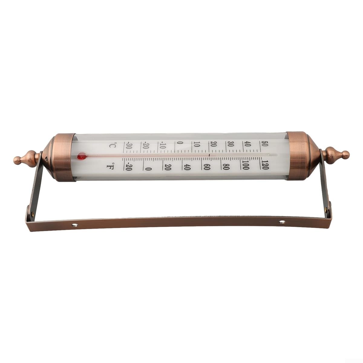Termómetro de metal de 10 pulgadas para interiores y exteriores, con doble escala Fahrenheit Celsius, medidor de temperatura inalámbrico para montaje en pared, para jardín, patio, cocina — view 3