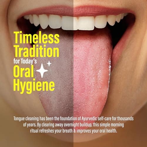 GuruNanda Stainless Steel Tongue Scraper (Pack of 2), Fight Bad Breath, Medical Grade 100% Stainless Steel Tongue Cleaner, Tongue Scraper For Adults and Kids, Great For Oral Care, Travel Friendly — view 2