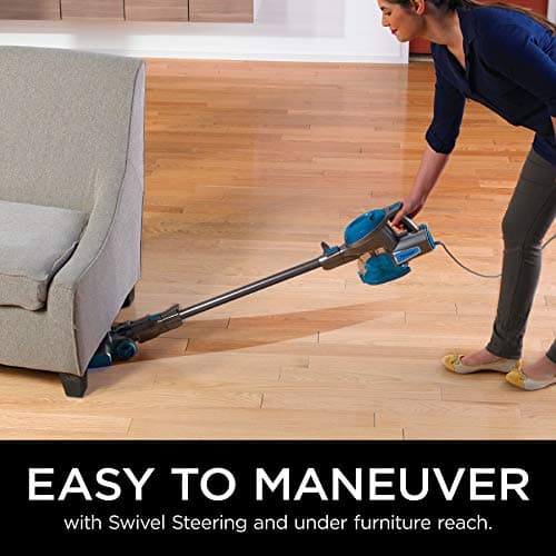 Shark Rocket Ultra-Lightweight Corded Stick Vacuum, Converts to Handheld, Swivel Steering, Nonstop Performance, for All Floor Types, Under 9 lbs, Easy-Empty Dust Cup, Blue (HV300C) — view 5