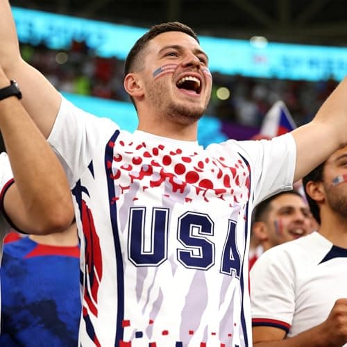 Berrycat Men's USA Fan Soccer Jersey - 2026 International Football Shirt, Host Nation Graphic Retro Streetwear Top