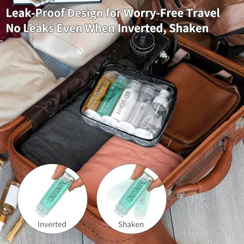 Cosywell 10PCS 100ml TSA Approved Clear Travel Bottles for Toiletries — view 2