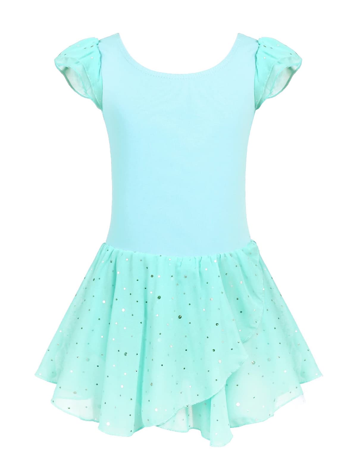 Trudge Ropa de Ballet para Niñas - Vestido Manga Corta de Algodón con Leotardo y Falda Tutú - Traje de Baile — view 19