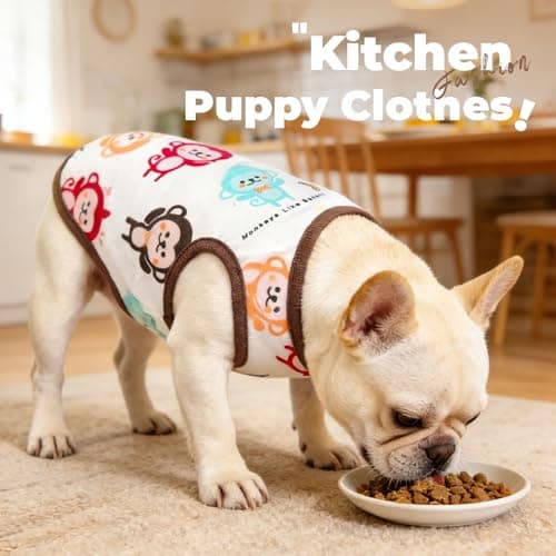 PETCARE Cartoon Dog Shirts for Small Dogs Cute Dog Clothes Brown Monkey Tshirt Soft Cotton Puppy Pajamas Breathable Sleeveless Pet Tank Top Spring Summer Dogs Clothes for Chihuahua Yorkie Shih Tzu — view 4