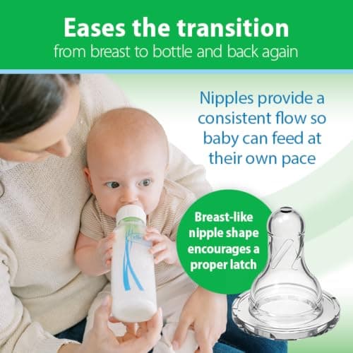 Dr. Brown’s Natural Flow Anti-Colic Options+ Narrow Glass Baby Bottles, 4oz, 2-Pack — view 4