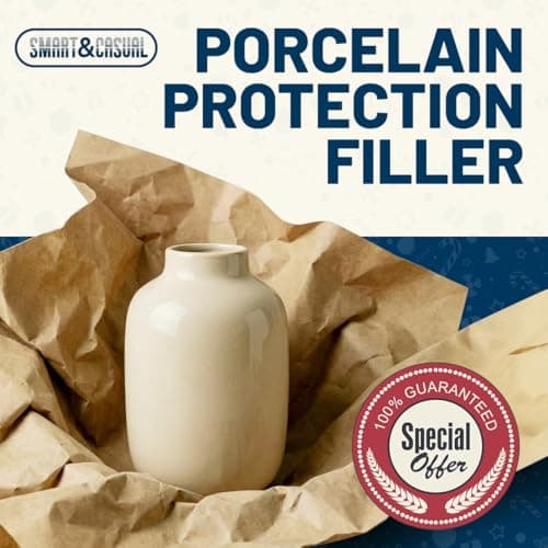 SMART&CASUAL Brown Kraft Paper Roll 36" x 2,160" (180') for Gift Wrapping Bouquet Flower Art Painting Craft Writing Packaging Shipping 70GSM 50LB (Brown, 36" x 180') — view 4