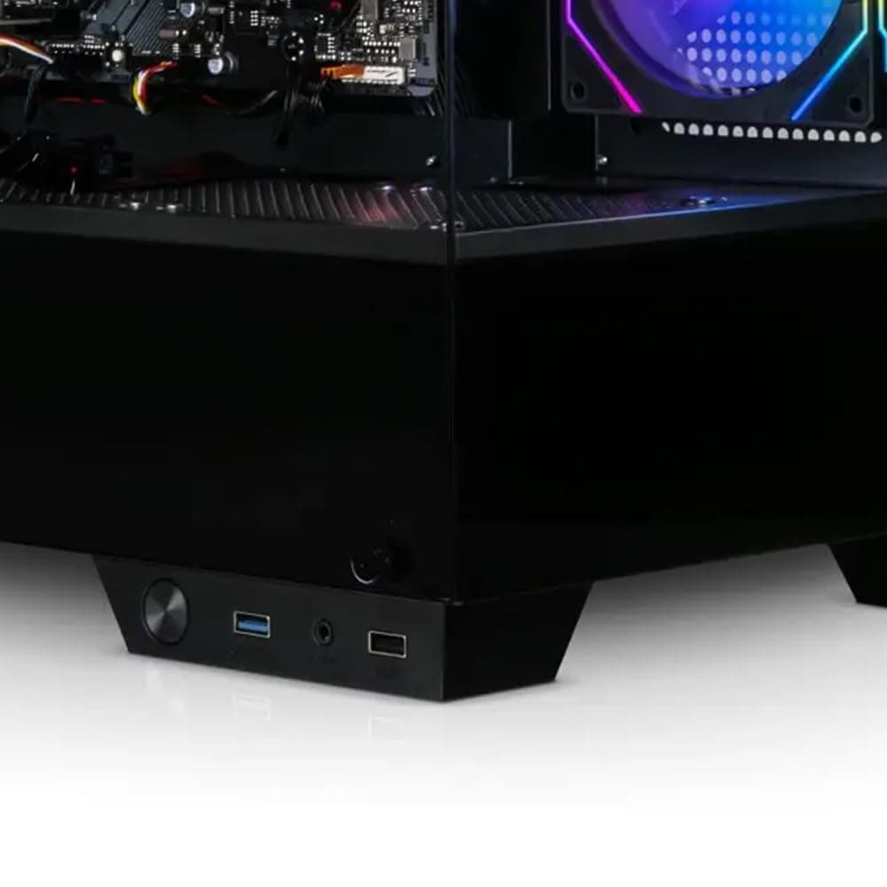ADMI Gaming PC, AMD Ryzen 7 5700X, NVIDIA RTX 5060 8GB GDDR7, DDR4 16GB, NVMe 1TB, WiFi, Charger RGB Case (Black), Windows 11 — view 3