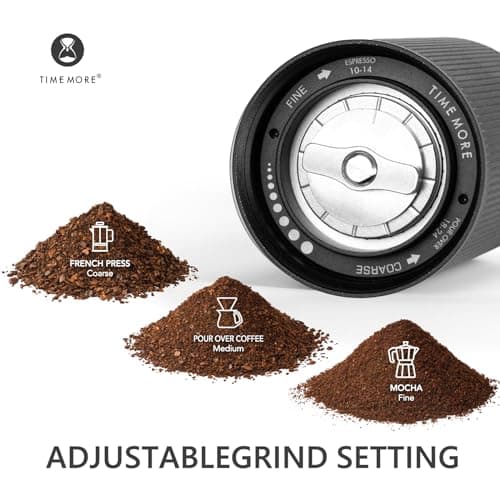 TIMEMORE Chestnut C2S Manual Coffee Grinder - Full Metal Body, 25g Capacity, CNC Stainless Steel Conical Burr, Adjustable Grind Setting, Double Bearing, Portable Hand Grinder, Black — view 2