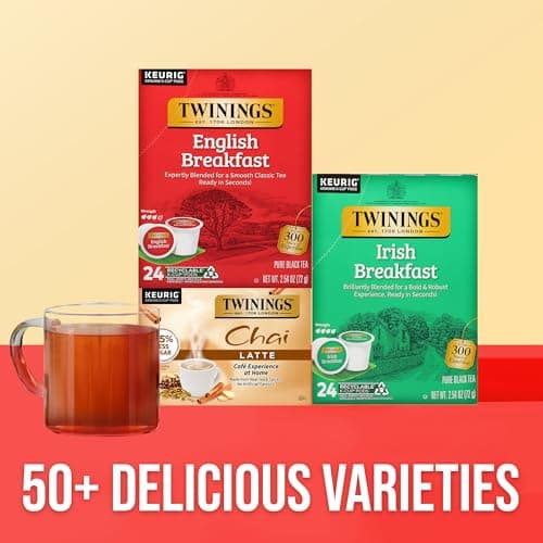 Twinings English Breakfast Black Tea K-Cup Pods for Keurig, 24 Count (Pack of 1), Smooth, Flavourful, Robust, Caffeinated, Enjoy Hot or Iced — view 4