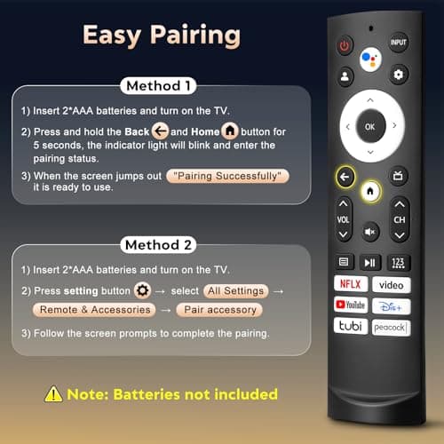 Voice Remote Control Replacement for Hisense Smart Google TV，Compatible with Hisense QLED UHD Mini-LED ULED Google TVs — view 5