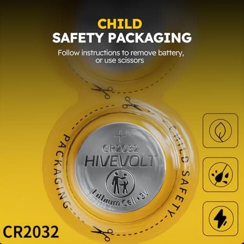 HIVEVOLT Key Fob Batteries for Honda CRV Civic Accord Pilot Odyssey HRV Fit Passport Ridgeline Crosstour Insight Clarity CRZ, Premium Lithium Batteries 2 Pack — view 2