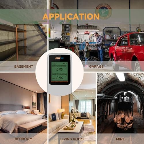 Digital Radon Detector III, Tempered Glass, 300 DPI Screen, Easy to Use, White, Bq/M3, pCi/L, Switchable, 3 AAA Batteries Lasting More Than 1 Year — view 5
