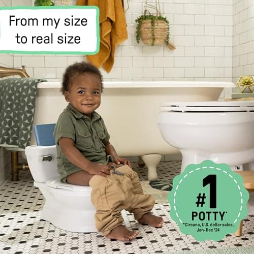Ingenuity My Size Potty Pro 2-in-1 Potty Training Toilet, Floor Potty with Removable Potty Seat for Standard Toilets, Realistic Flushing Sound, For Toddlers Ages 18+ months, Up to 50 lb — view 2