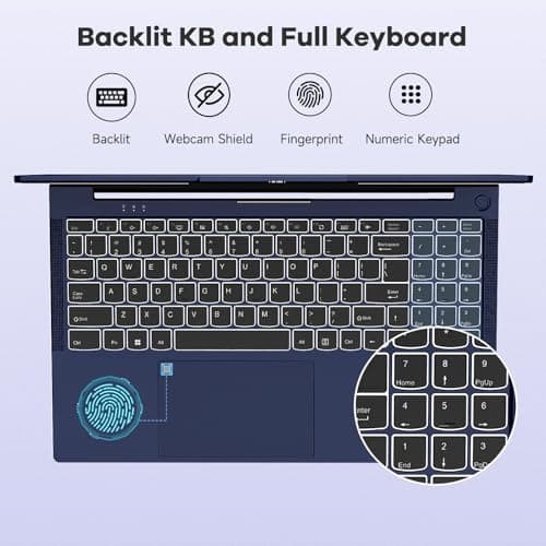NIMO 15.6" IPS FHD-Light Gaming-Laptop,AMD Ryzen 5 6600H 16GB DDR5 RAM 256GB SSD (Beat i5-1335U, 6 Cores Up to 4.5GHz) AMD Radeon 660M GPU-Computer with 100W Type-C Backlit Keyboard Fingerprint — view 4