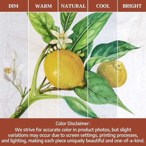 Maison d' Hermine Table Cloth Round Table 100% Cotton 63 Round Inches Tablecloth Reusable Decorative for Dining Kitchen Room Farmhouse Party Home Hotel Restaurant Spring Summer - Limoncello — view 5