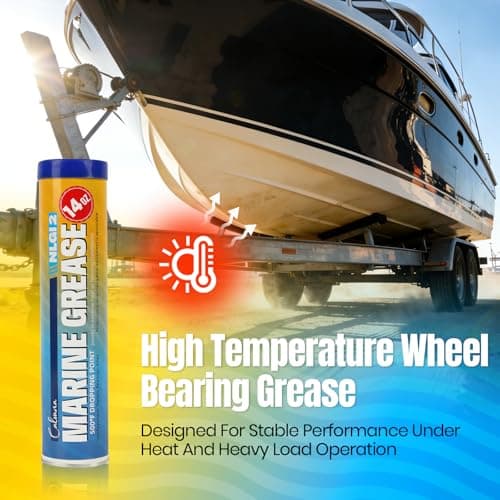 Calvana Marine Grease Tube 14Oz, Waterproof High Temperature Wheel Bearing Grease Lubricant, NLGI 2 Grade, for Boat Trailer Bearings, Grease Gun, Automotive, Truck, RV — view 5