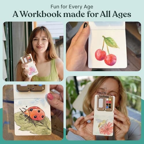 Tobio’s Watercolor Workbook for Beginners – Sketch Book with Premium Watercolor Paper, Small Notebook Style Practice Pad, Guided Art Lessons & Relaxing Coloring Book — view 6