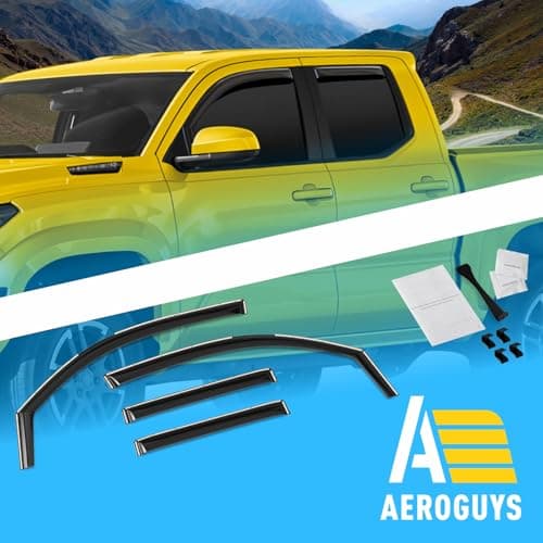 Extra Durable Window Deflectors in-Channel Window Visors Rain Guards Fit for Toyota Tacoma Double Cab 2024-2026, Sun Visors, Wind Vent for Shades, Exterior Car Accessories - 4 pcs. AG0941 — view 7