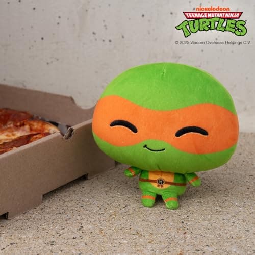 TeeTurtle Cloudheads Michelangelo Plush - 5-Inch Official Teenage Mutant Ninja Turtles Stuffed Animal with Embroidered Details - Soft Cuddly Plush Toys for Kids, Teens, and Adults — view 2