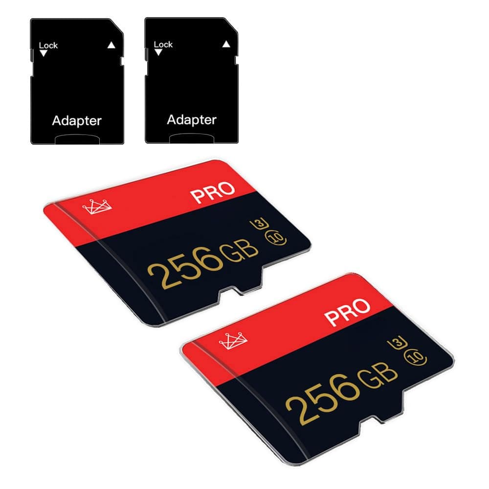2 Pack 256GB Micro Memory Card Class 10 TF Card with Adapter High Speed Memory Card for Tablet, Camera, Drone — view 5