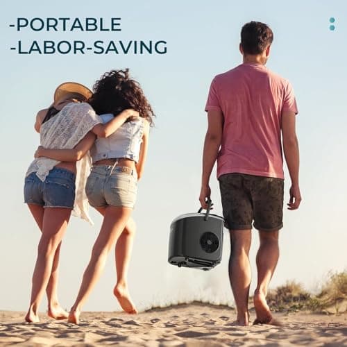 EUHOMY Countertop Ice Maker Machine with Handle, 26.4lbs Per Day, 9 Ice Cubes Ready in 6 Mins, Auto-Cleaning Portable Ice Maker with Basket and Scoop, for Home/Kitchen/Camping/RV (Black) — view 3