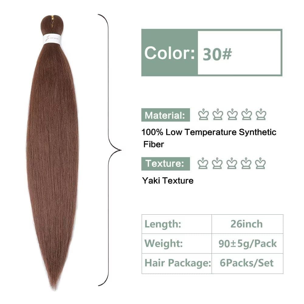 YDDM Capelli Per Treccine Africane Morado Extension Treccine Texture Yaki Easy Install per Principianti 32 Pollici 3 Pezzi Capelli Leggeri e Naturali per Box Braids, Twist e Crochet — view 138