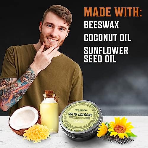 Viking Revolution Vetiver Mens Solid Cologne Men 2 Oz - Men Solid Perfume with Vetiver Cologne for Men - Balm Cologne for Mens Cologne Balm Travel Cologne Wax (1 pack, Vetiver) — view 3