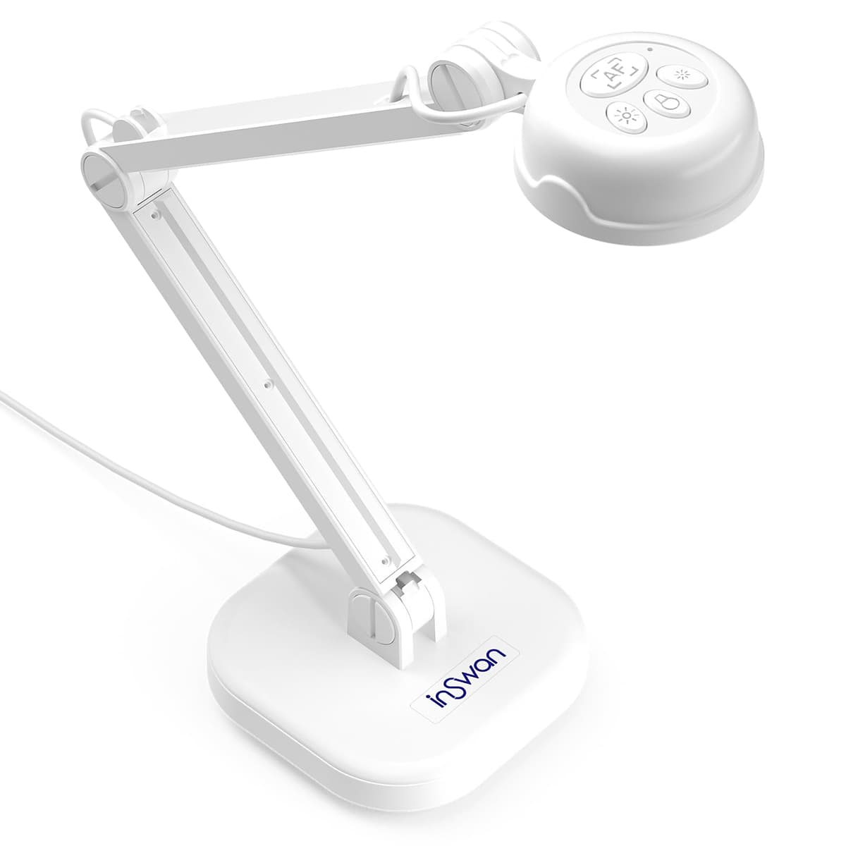 INSWAN INS-1 8MP Ultra High Definition USB Visualiser/Document Camera/Visualizer - Auto Focus, Visualiser for teaching, Compatible with Windows/MacOS/iPad/Chromebook (INS-1)