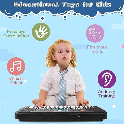 37 Keys Kid Toddler Piano Keyboard Musical Toys with Microphone