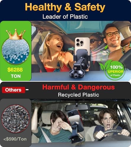 Romuto Phone Holders for Your Car Phone Holder Mount【Super Suction】Cell Phone Holder for Car Accessories for Women Men【360° Adjustable】Suction Phone Mount for Car, Window, Bathroom for iPhone Samsung — view 2