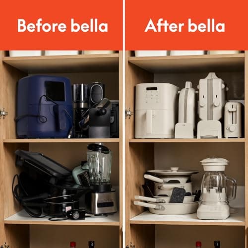 bella 2 Slice Slim Toaster, Fits-anywhere™ Kitchenware, 6 Setting Shade Control with Reheat & Cancel Buttons, Fits sourdough, 10” Long Slot, Anti Jam & Auto Shutoff, 900 Watt, Oatmilk — view 8