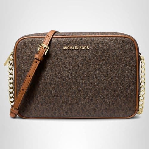 Michael Kors Jet Set Large Crossbody, Gold-Tone Hardware/Brown, One Size — view 4