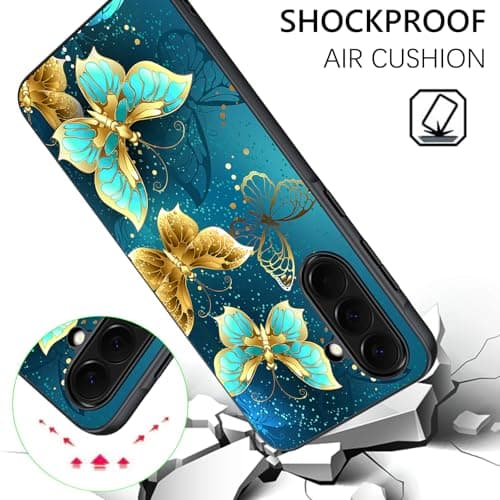 GUAGUA for Samsung Galaxy A37 5G Case, Glow in Dark Cute Butterfly Pattern Noctilucent Luminous Samsung A37 5G Cases Women Men Gifts Shockproof Protective Phone Case for Galaxy A37 5G — view 5
