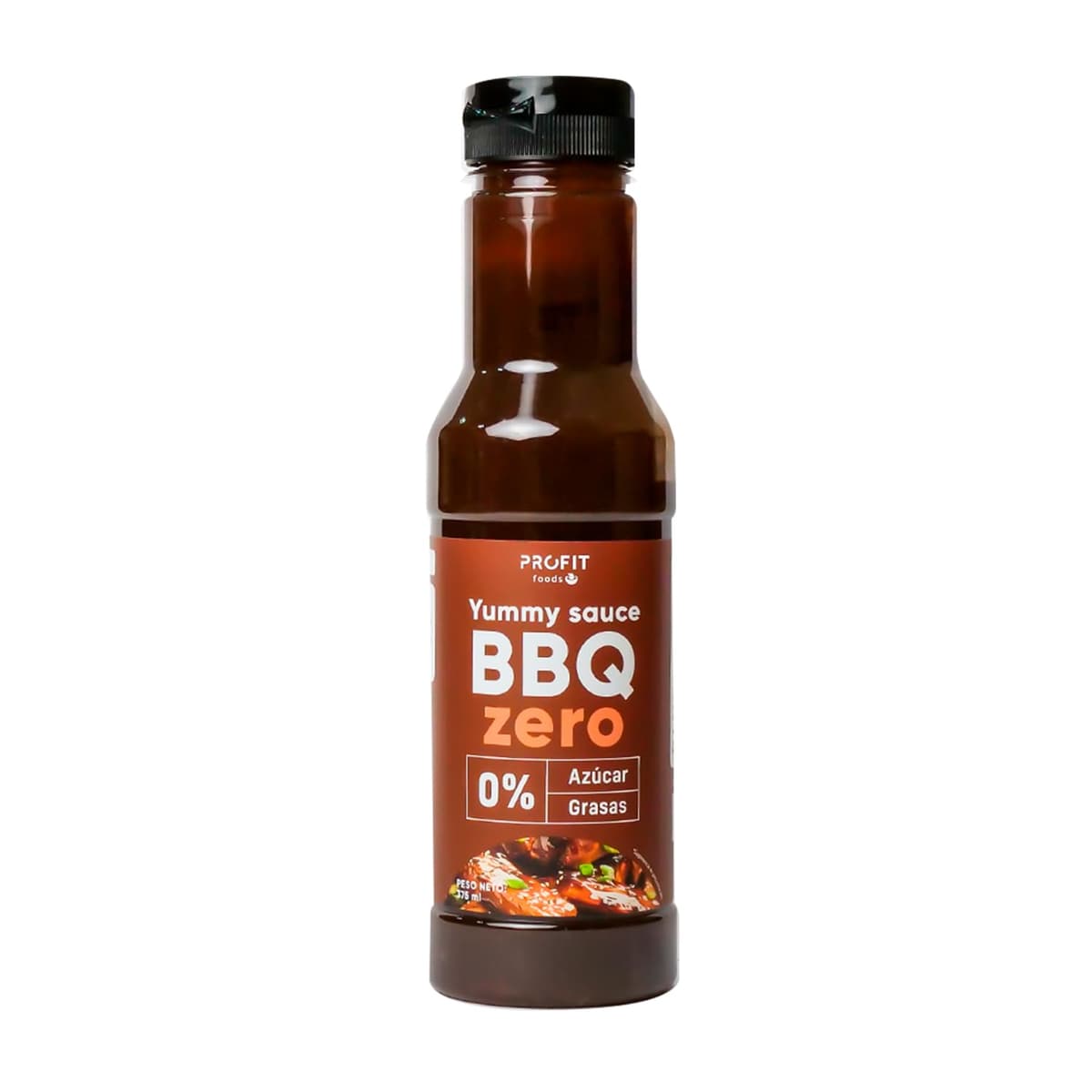PROFIT - Yummy Sauce - Salsa baja en calorías - Ideal como aderezo para tus platos favoritos. 0% grasas y azúcares añadidos. Sin lactosa - 375 ml (Barbacoa)