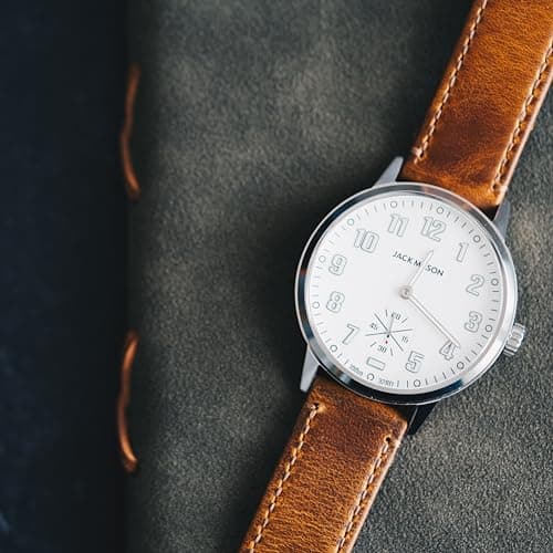 BARTON WATCH BANDS Barton 20mm Leather Watch Band for Men - Premium 20mm Watch Band Leather Design - Elegant 20mm Leather Watch Strap Replacement - Compatible with Most Men's Watches — view 2