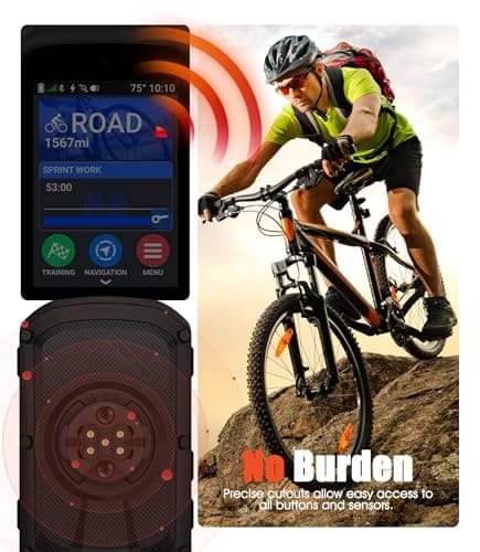 Ermorgen Silicone Case Compatible with Garmin Edge 850/550 + 2 Tempered Glass Screen Protectors, Soft Silicone Cover All-Inclusive Shockproof Protection — view 5