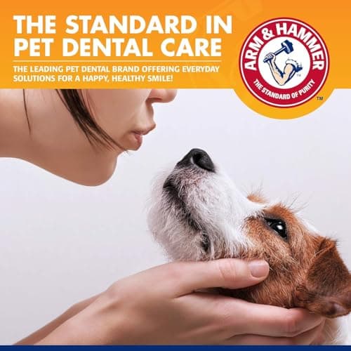Arm & Hammer for Pets Tartar Control Dog Dental Care Kit, Banana Mint Flavor Toothpaste with Baking Soda, Double-Sided Toothbrush and Finger Brush Included, 2.5 Oz, 3-Piece - 2 Pack — view 4