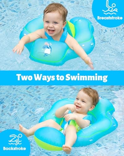 LAYCOL Baby Swimming Float with UPF50+ Sun Canopy Baby Floats for Pool No Flip Overbaby Pool for Baby Age of 3-36 Months — view 5