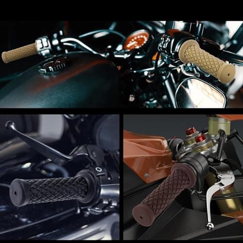 Universal 22mm Motorcycle Handlebar Grips - Non-Slip Rubber, Ergonomic & Vibration Dampening for Dirt Bikes, ATV, Off-Road Riders — view 2