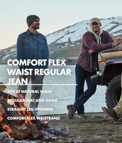 Wrangler Authentics Men's Regular Fit Comfort Flex Waist Jean, Blue Ocean, 36W x 32L — view 3