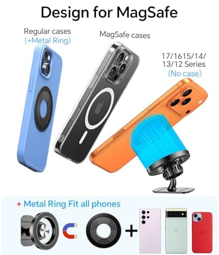 Kaistyle for Magsafe Car Mount【Strong Magnets】Magnetic Phone Holder for Car Phone Holder Mount Dash Mounted Holders Phone Holders for Your Car Accessories for Women Men for iPhone 17 Pro Max 16 15 14 — view 6