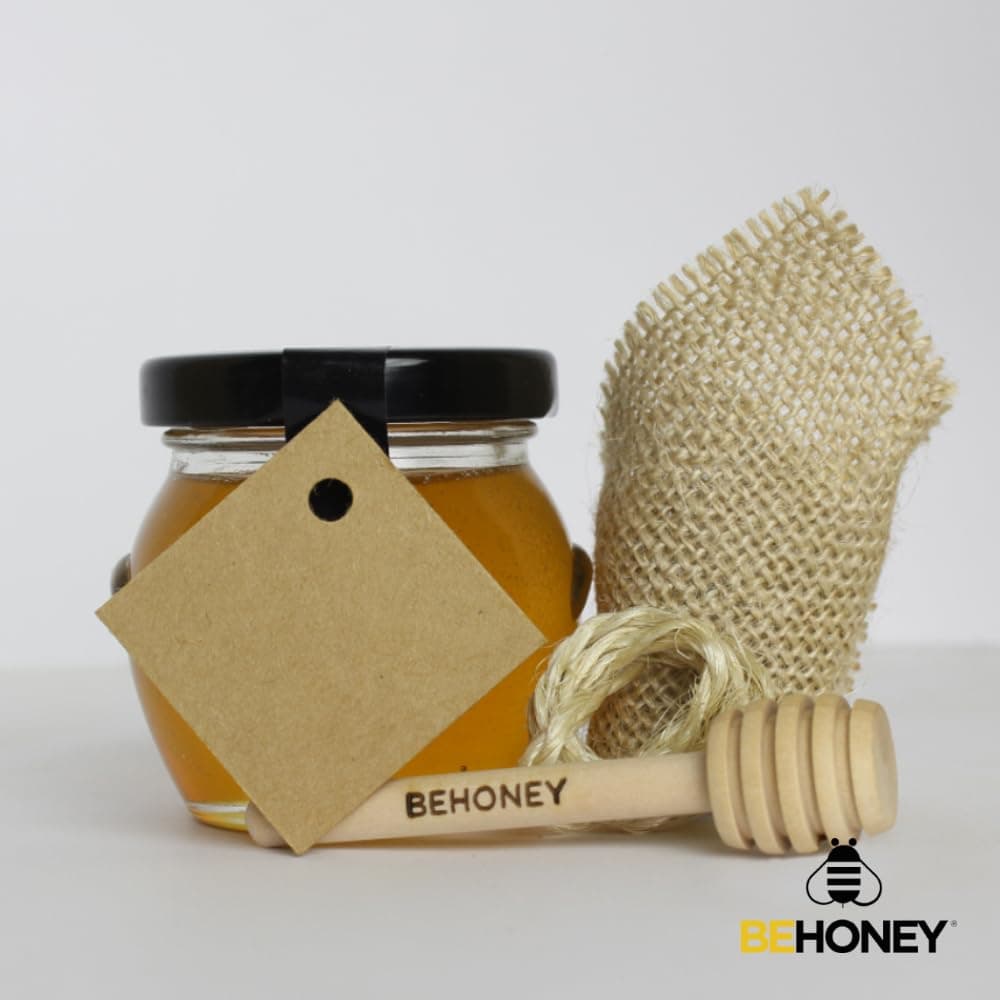 Pack tarros de miel de 125g BEHONEY modelo BOL para evento, boda, bautizo, comunión, celebración (30) — view 4