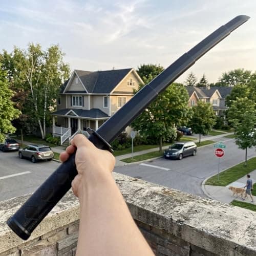 2PCS 3D Printed Gravity Retractable Samurai Katana, Plastic Unsharpened Telescopic Anime Cosplay Demon Slayer Zoro Sword Toy for Cosplay, Collection & Gift — view 2